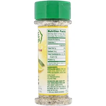True Lemon Pepper Seasoning Natural Ingredients No Salt