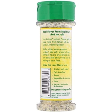 True Lemon Pepper Seasoning Natural Ingredients No Salt