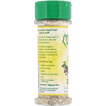 True Lemon Pepper Seasoning Natural Ingredients No Salt