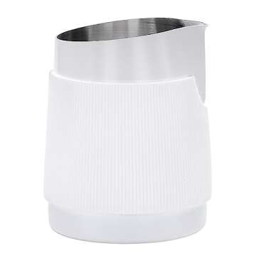 Normcore Handleless Milk Pitcher with Round Spout - Espresso Steaming Pitcher - 18/8 Stainless Steel...