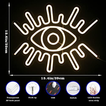 LooKLight Evil Eyes Neon Sign for Vibrant Room Decor