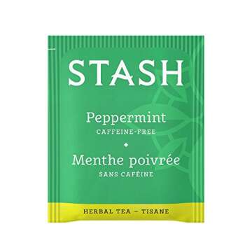 Stash Tea Peppermint Herbal Tea, Box of 100 Tea Bags