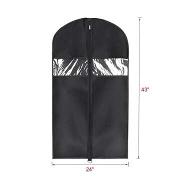 Univivi Garment Bag Set - Travel & Storage for Suits and Dresses, 5 Pack