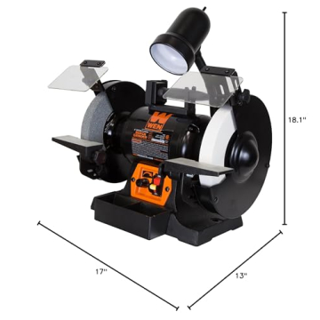WEN BG4280 Variable Speed Bench Grinder with LED Light