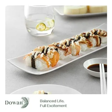 DOWAN 14" Sushi Plate Set of 4 - Elegant Serving Trays