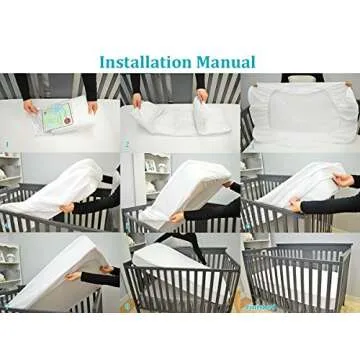 American Baby Company 2 Pack Waterproof Fitted Crib and Toddler Mattress Protector, Quilted and Noiseless Crib & Toddler Mattress Pad Cover, White, 52"x28"x9"