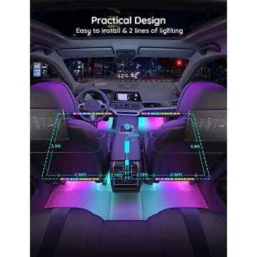 Govee Car LED Strip Lights with Smart App Control and Music Modes