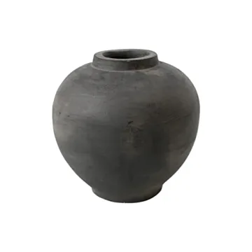 Artissance Earthy Gray Apple-Shaped Pot - 10 Inch Tall