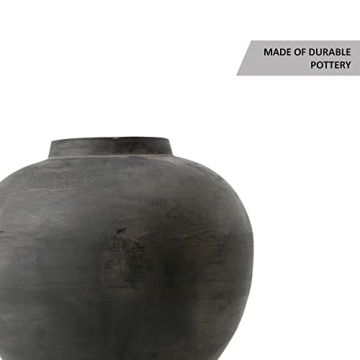 Artissance Earthy Gray Apple-Shaped Pot - 10 Inch Tall