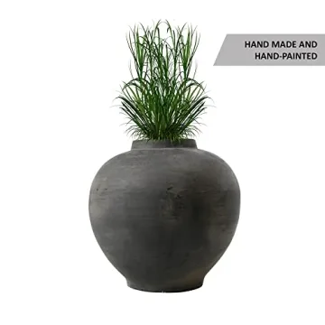Artissance Earthy Gray Apple-Shaped Pot - 10 Inch Tall
