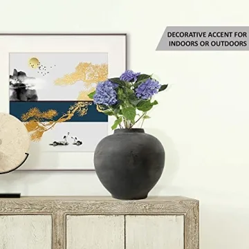 Artissance Earthy Gray Apple-Shaped Pot - 10 Inch Tall