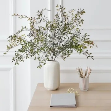 Uqueeten 43.3" Greenery Stem Vase with Eucalyptus Leaves