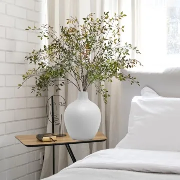 Uqueeten 43.3" Greenery Stem Vase with Eucalyptus Leaves