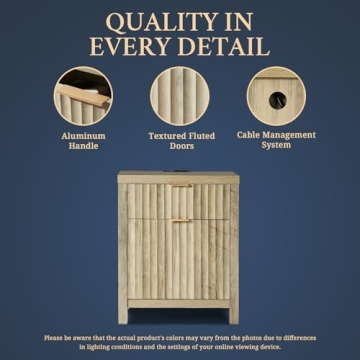 Stylish OAKHAM HOME Nightstand with Charging Station