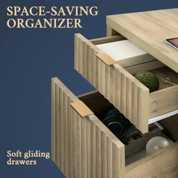 Stylish OAKHAM HOME Nightstand with Charging Station