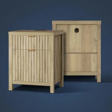 Stylish OAKHAM HOME Nightstand with Charging Station