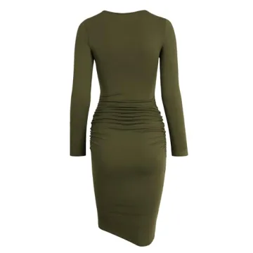 Flattering Missufe Long Sleeve Bodycon Dress for Women