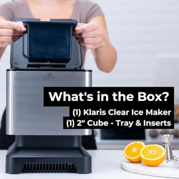 Klaris Clear Ice Maker - Perfect Ice for Craft Cocktails
