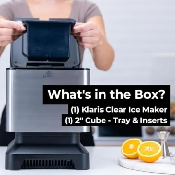Klaris Clear Ice Maker - Perfect Ice for Craft Cocktails
