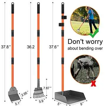 Grehge Scooper: Long Handle Poop & Waste Removal Tool