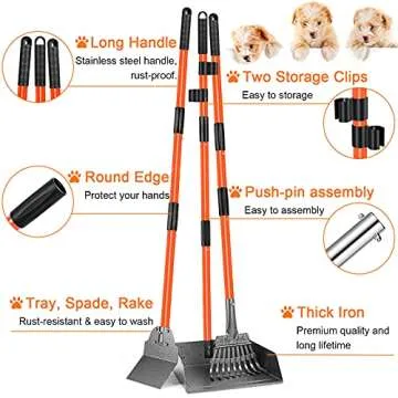 Grehge Scooper: Long Handle Poop & Waste Removal Tool