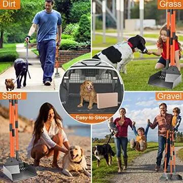 Grehge Scooper: Long Handle Poop & Waste Removal Tool