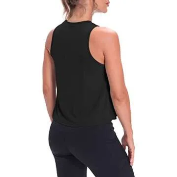 Mippo Cropped Tank Top - Flowy Workout Shirt for Women