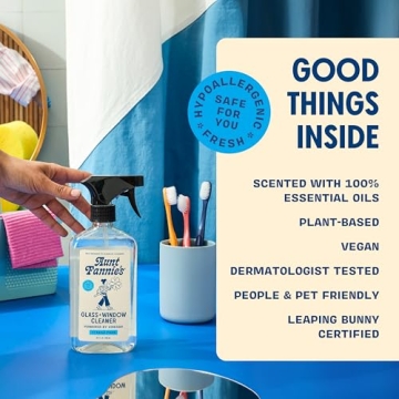 Natural Streak-Free Glass Cleaner Vinegar Spray Eco-Friendly