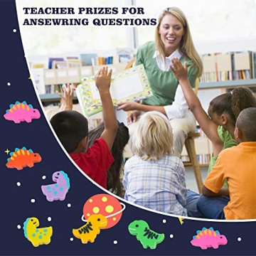Colorful Mini Dinosaur Erasers for Education and Fun