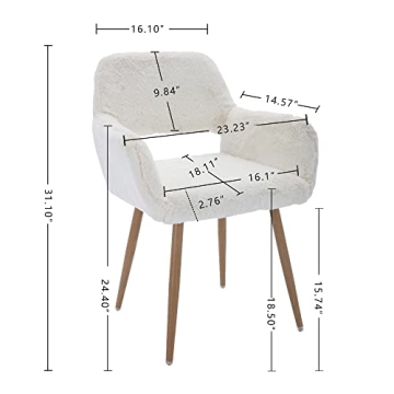 KCC Furry Desk Chair for Chic and Comfy Living Spaces