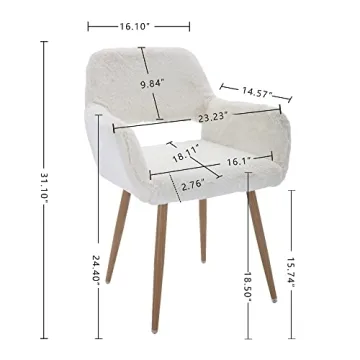 KCC Furry Desk Chair for Chic and Comfy Living Spaces