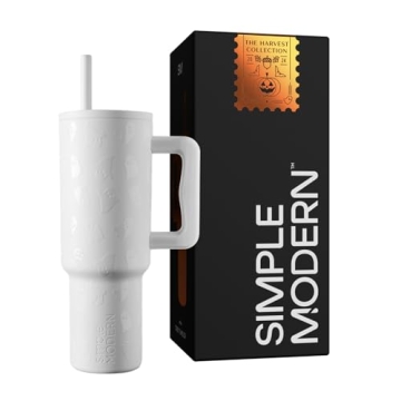 Simple Modern Halloween 40 oz Tumbler with Handle and Straw Lid | Leak-Proof Insulated Stainless Ste...