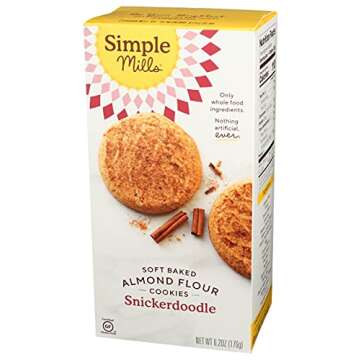 Simple Mills Almond Flour Soft Baked Cookies, Snickerdoodle - Gluten Free, Healthy Snacks, Made with Organic Coconut Oil, Plant Based, 6.2 Ounce (Pack of 1)