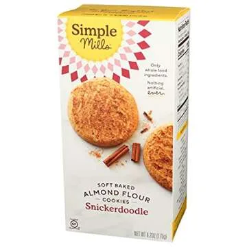 Simple Mills Almond Flour Soft Baked Cookies, Snickerdoodle - Gluten Free, Healthy Snacks, Made with Organic Coconut Oil, Plant Based, 6.2 Ounce (Pack of 1)
