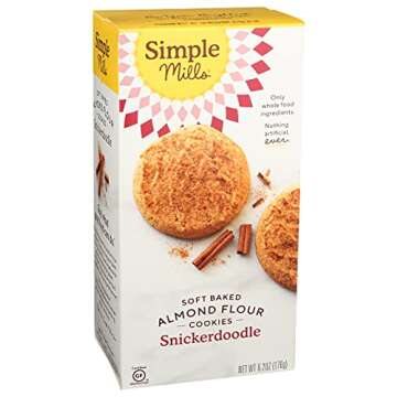 Simple Mills Almond Flour Soft Baked Cookies, Snickerdoodle - Gluten Free, Healthy Snacks, Made with Organic Coconut Oil, Plant Based, 6.2 Ounce (Pack of 1)