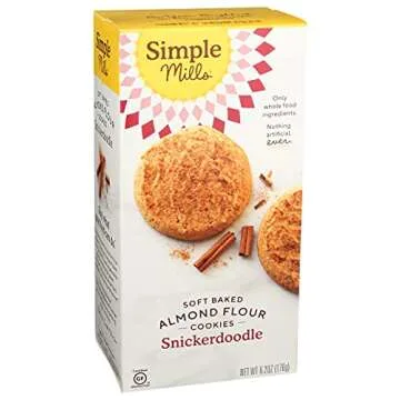 Simple Mills Almond Flour Soft Baked Cookies, Snickerdoodle - Gluten Free, Healthy Snacks, Made with Organic Coconut Oil, Plant Based, 6.2 Ounce (Pack of 1)