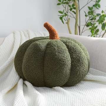 3D Pumpkin Throw Pillow Hugging, Fluffy Pumpkin Plush Pumpkin Stuffed Animal Toys, Pumpkin Pillow So...