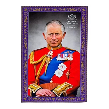Elgate King Charles III Coronation Tea Towel Commemorative Collectable Memorabilia Souvenirs Gift