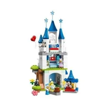 LEGO DUPLO Disney 3in1 Magic Castle Building Set for Family Play with 5 Disney Figures Including Mickey, Minnie, and Their Friends, Magical Disney 100 Adventure Toy for Toddlers Ages 3 and Up, 10998
