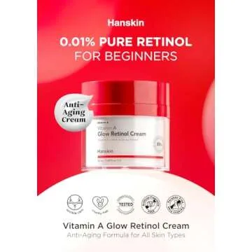 Hanskin Retinol Facial Cream, Repair Fine Lines & Wrinkle, Anti Aging Moisturizing Cream, For Smooth...