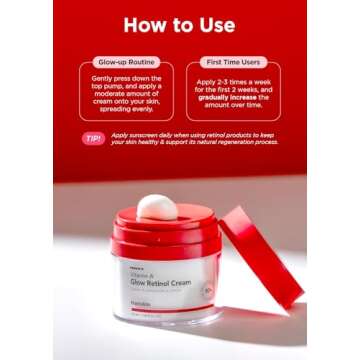 Hanskin Retinol Facial Cream, Repair Fine Lines & Wrinkle, Anti Aging Moisturizing Cream, For Smoothing Firming Revitalizing Radiant Glow Skin, Korean Skincare, 50ml/1.69 FL Oz