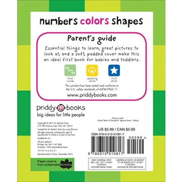 First 100 Padded Book for Toddlers in Numbers Colors Shapes