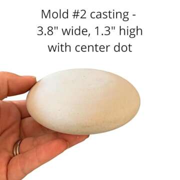 Rock molds for Making Art Stones with Dome Stencils - Design #2 and #3 - Happy Dotting Company - Smooth Rocks for Painting - DIY Painting - Dotting Mandala Art - Stone Crafts Painting - Silicone Mold