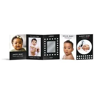 Tummy Time!: A high-contrast fold-out book with mirror for babies