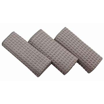 Auto Premium Microfiber Drying Towel Waffle Weave Car Cleaning Towels Auto Detailing Towels Super Absorbent Car Wash Towel Cleaning Cloth 16 Inch x 24 Inch 3 Pack (Gray)
