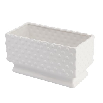 Elegant Hobnail Rectangle Ceramic Planter for All Occasions