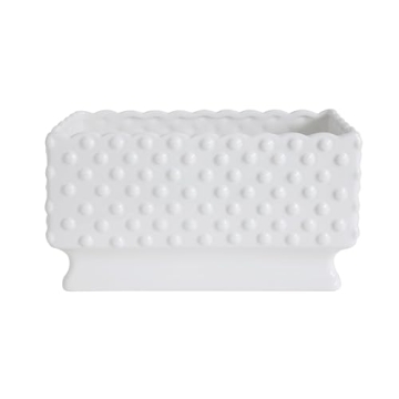 Elegant Hobnail Rectangle Ceramic Planter for All Occasions