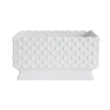 Elegant Hobnail Rectangle Ceramic Planter for All Occasions