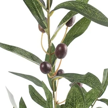 JAROWN Artificial Olive Branch Stems 5pcs 28 Inch