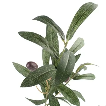 JAROWN Artificial Olive Branch Stems 5pcs 28 Inch